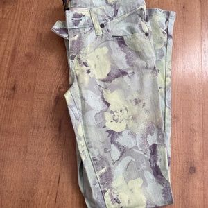 Watercolour skinny jeans